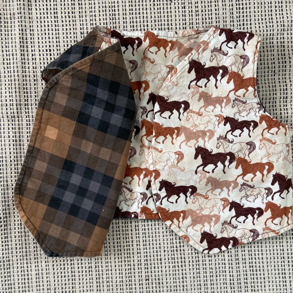 Vintage Handmade Reversible Boys Vest